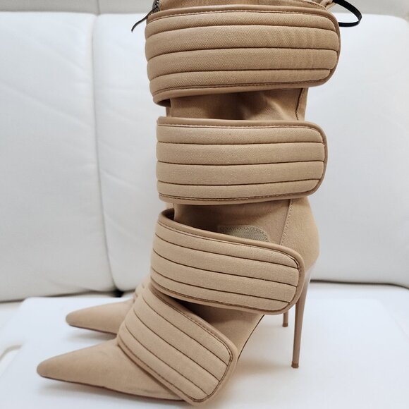 CALECHIE Women's Desert Moto Boots - Tan Faux Suede - Size 8 - Picture 2 of 12